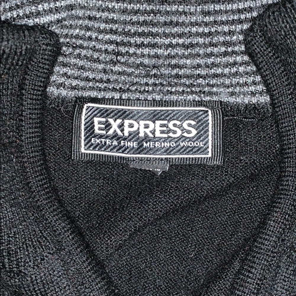 Express Extra Fine Merino Wool 1/4 Zip Sweater - Picture 2 of 2